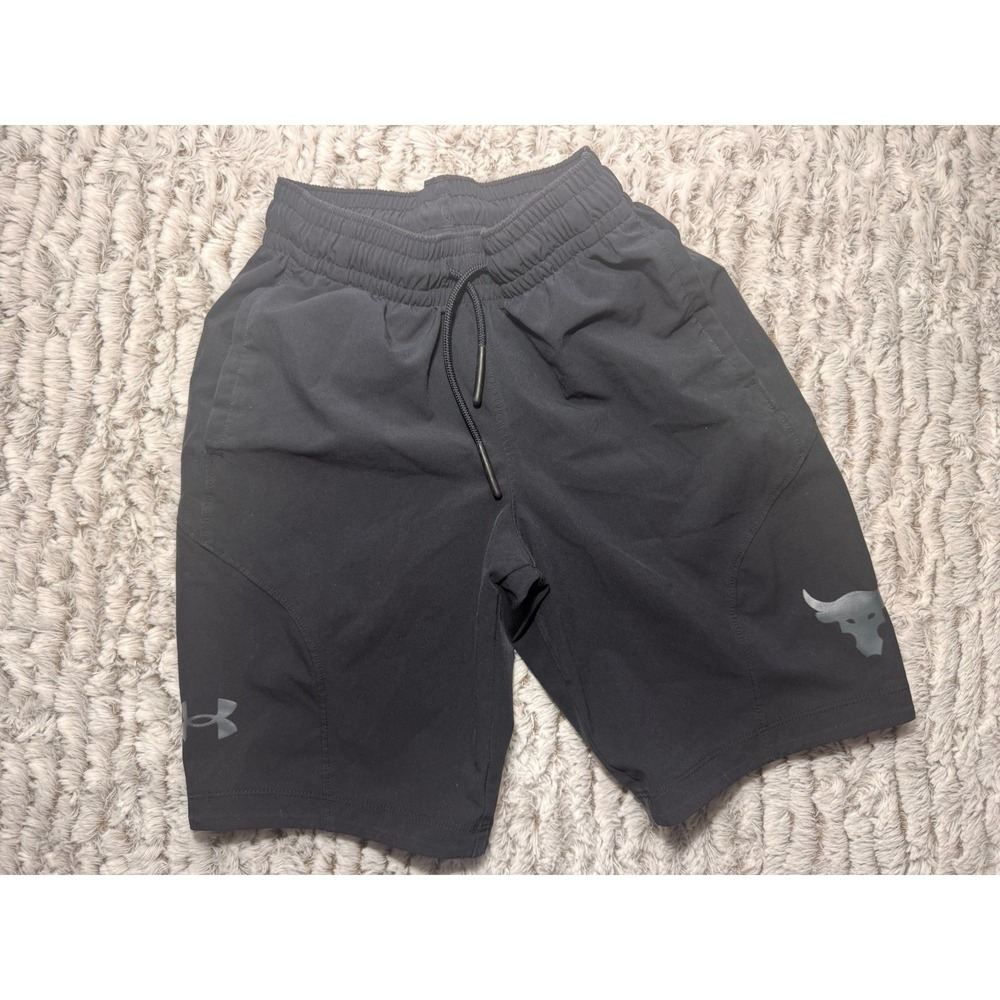 Under Armour Project The Rock Kids Youth Size XS-Extra Small Black Shorts